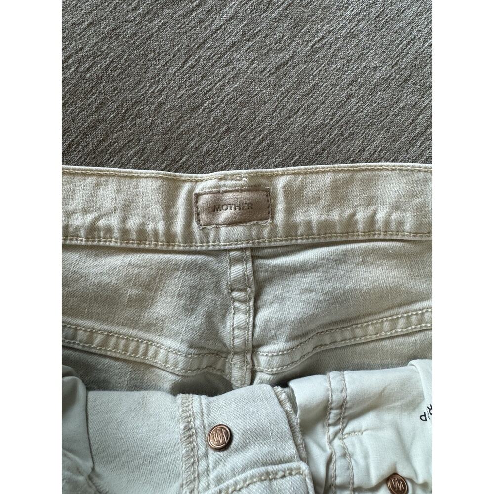 Mother Jeans The Ditcher Crop In Chalk It Up Tan Beige Size 26 High Waist - Picture 8 of 11